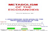 Metabolism of the Eicosanoids
