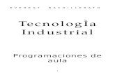Programacion de Aula Tecnologia Industrial 1 y 2 BACHILLERATO EVEREST