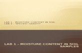 Lab - Moisture Content and Specific Gravity of Soils