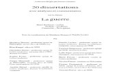 20 Dissertations La Guerre