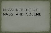 Measurement of Mass and Volume (Triple Beam Balance)