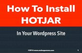 How To Install HotJar In Your Wordpress Site