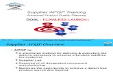 Supplier APQP Training
