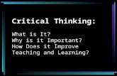 Intro to Critical Thinking
