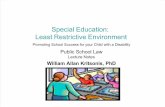 William Allan Kritsonis, PhD-special Education-least Restrictive Environmen