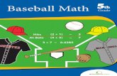 Baseball Math Workbook