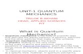Unit-1 Quantum Mechanics