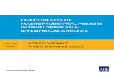 Effectiveness of Macroprudential Policies in Developing Asia: An Empirical Analysis