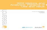 2012 Metrics and Analytics_Patterns of Use and Value