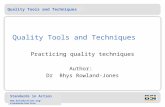 Quality Tools and Techniques