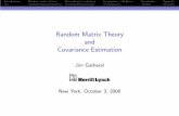 Random Matrix Covariance 2008