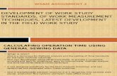 Development of Work Study Standards, Of Work