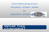 Transitioning from ISO/IEC 27001:2005 to ISO/IEC 27001:2013