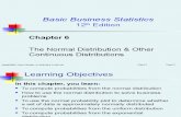 Chapter 6:The Normal Distribution & Other Continuous Distributions