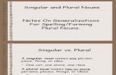 Plural Nouns Generalizations