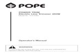 Pope Power Trim Electric Line Trimmer 450W (101LT450) - User Guide
