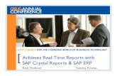 0301 Achieve Real-Time Financial and Operational Reporting With SAP Crystal Reports 2011 and SAP ERP