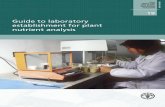 Guide to Laboratory Establishment for Plant Nutrient Analysis
