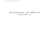 Work Scheme Form 1 ICT 2015