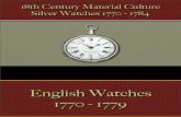 Time Pieces - Silver Watches 1770 - 1784