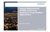 Special Requirement of IEEE C37.013 for Generator Circuit Breaker Applications
