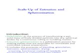 Scale-Up of Extrusion and Spheronization