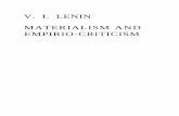 LENIN - Materialism and Empirio-Criticism