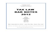 Tax Law Bar Notes 2012