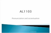 AL1103 Pronunciation and Accentuation