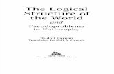 The Logical Structure of the World and Pseudoproblems in Philosophy - Rudolf Carnap