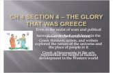 Ch 4 Section 4 – the Glory That Was Greece