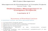 MSPM 706-DMCP Lecture 07 (Stakeholder Management in Complex Projects)