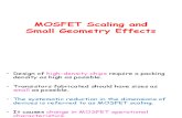 Scaling of MOSFETs and Short Channel Effects