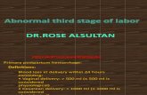 Abnormal Third Stage of Labour