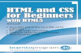 HTML and CSS for Beginners