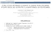 Calculating Light Loss Factors for LED Lighting System