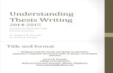 Understanding Thesis Writing
