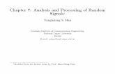 Analysis and Processing of Random Signals