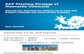 SAP Patching Strategy at Newcastle University
