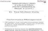 Managing And Evaluating Performance