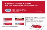Citizenship and Immigration Services U.S. Civics Flash Cards for the New Naturalization Test, 2009 2008