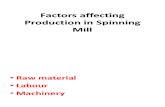 Factors Affecting Production in Spinning Mill
