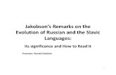 “Jakobson’s Remarks on the Evolution of Russian (How to read Remarques sur l’evolution phonologique du russe comparée à celle des autres langues slaves”