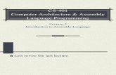 Assembly Language Programming - CS401 Power Point Slides Lecture 03
