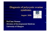 Diagnosis of PCOS - Jane Norman