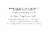 From Notable Occurrences to Situated Abstractions: a window for analyzing learners’ thinking-in-change in a microworld
