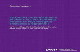 Evaluation of Employment in IAPT
