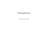Lecture 09 Exceptions
