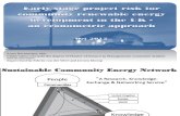 Early stage project risk for community energy in the UK - an econometric approach