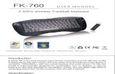 Wireless Keyboard FK 760 Manual